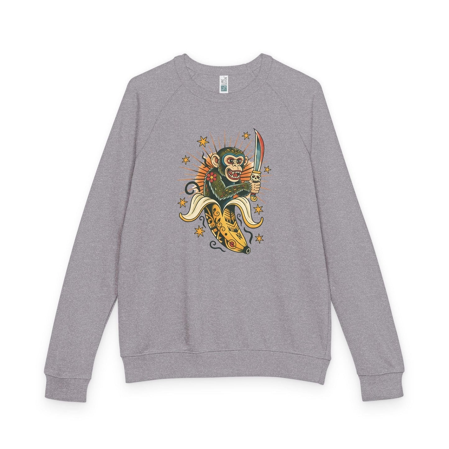 Uncle Monkey Terry Raglan Crewneck